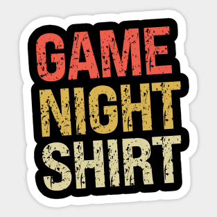 Game Night Boardgaming For Boardgamers Sticker